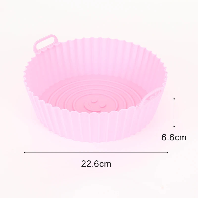 Mata / Naczynie Silikonowe do Air Fryer 20 / 22cm - Łatwe Czyszczenie | Non-Stick