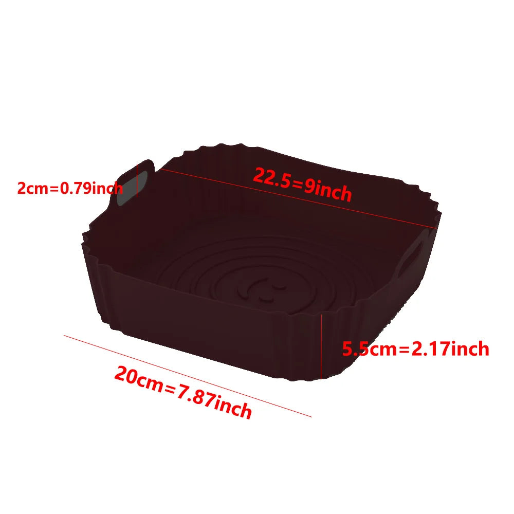 Mata / Naczynie Silikonowe do Air Fryer 20 / 22cm - Łatwe Czyszczenie | Non-Stick