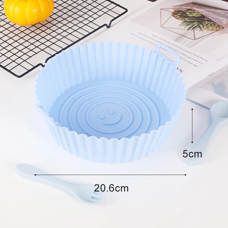 Mata / Naczynie Silikonowe do Air Fryer 20 / 22cm - Łatwe Czyszczenie | Non-Stick