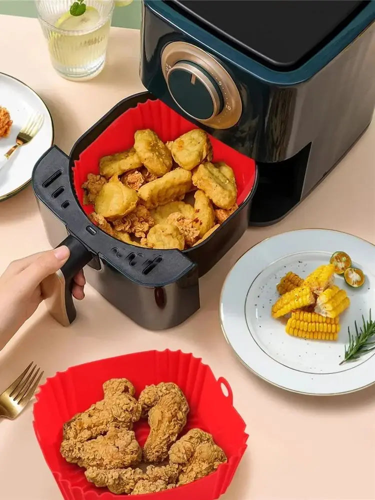 Mata / Naczynie Silikonowe do Air Fryer 20 / 22cm - Łatwe Czyszczenie | Non-Stick
