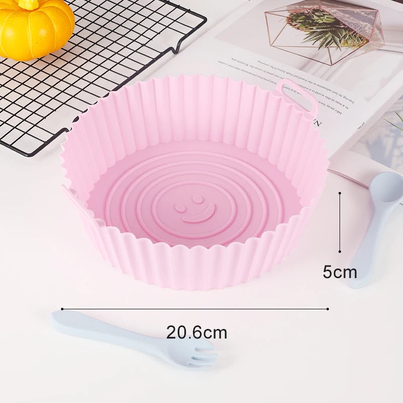 Mata / Naczynie Silikonowe do Air Fryer 20 / 22cm - Łatwe Czyszczenie | Non-Stick