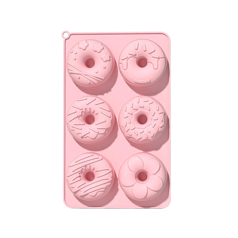 Foremka do Pieczenia Pączków / Donutów (6 szt.) | Silikonowa Non-Stick 16x27x3cm