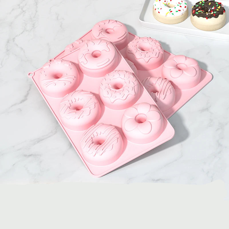 Foremka do Pieczenia Pączków / Donutów (6 szt.) | Silikonowa Non-Stick 16x27x3cm