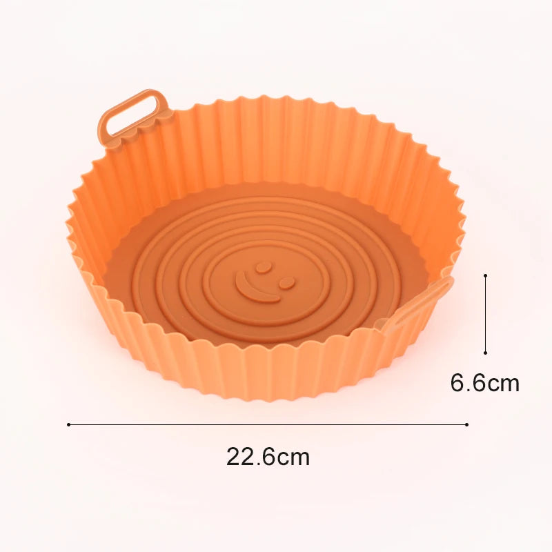 Mata / Naczynie Silikonowe do Air Fryer 20 / 22cm - Łatwe Czyszczenie | Non-Stick
