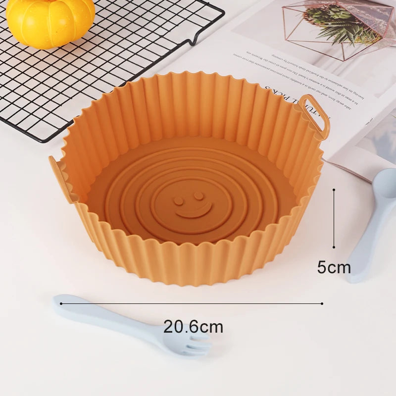 Mata / Naczynie Silikonowe do Air Fryer 20 / 22cm - Łatwe Czyszczenie | Non-Stick