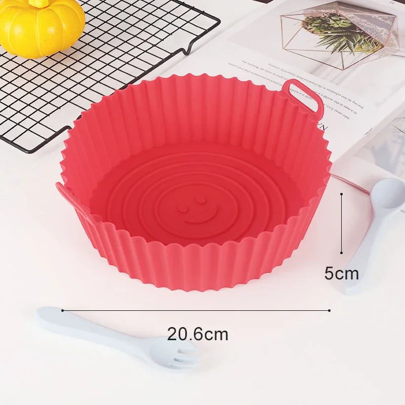 Mata / Naczynie Silikonowe do Air Fryer 20 / 22cm - Łatwe Czyszczenie | Non-Stick