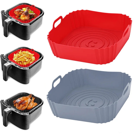Mata / Naczynie Silikonowe do Air Fryer 20 / 22cm - Łatwe Czyszczenie | Non-Stick