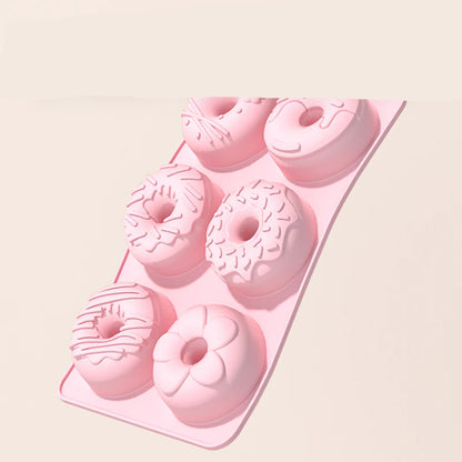 Foremka do Pieczenia Pączków / Donutów (6 szt.) | Silikonowa Non-Stick 16x27x3cm