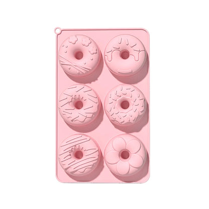 Foremka do Pieczenia Pączków / Donutów (6 szt.) | Silikonowa Non-Stick 16x27x3cm