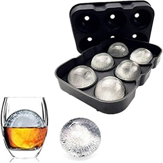 Foremka na Duże Kule Lodowe (6 szt.) Średnica 4,5cm | Silikonowa do Drinków i Whisky